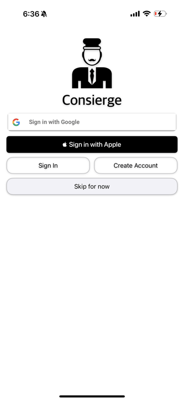 Consierge AI Place Finder app screenshot